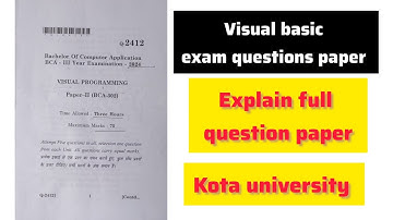 Visual basic exam questions paper