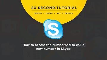 OLDIE - How to access the numberpad to call a new number: Skype tutorial: #3