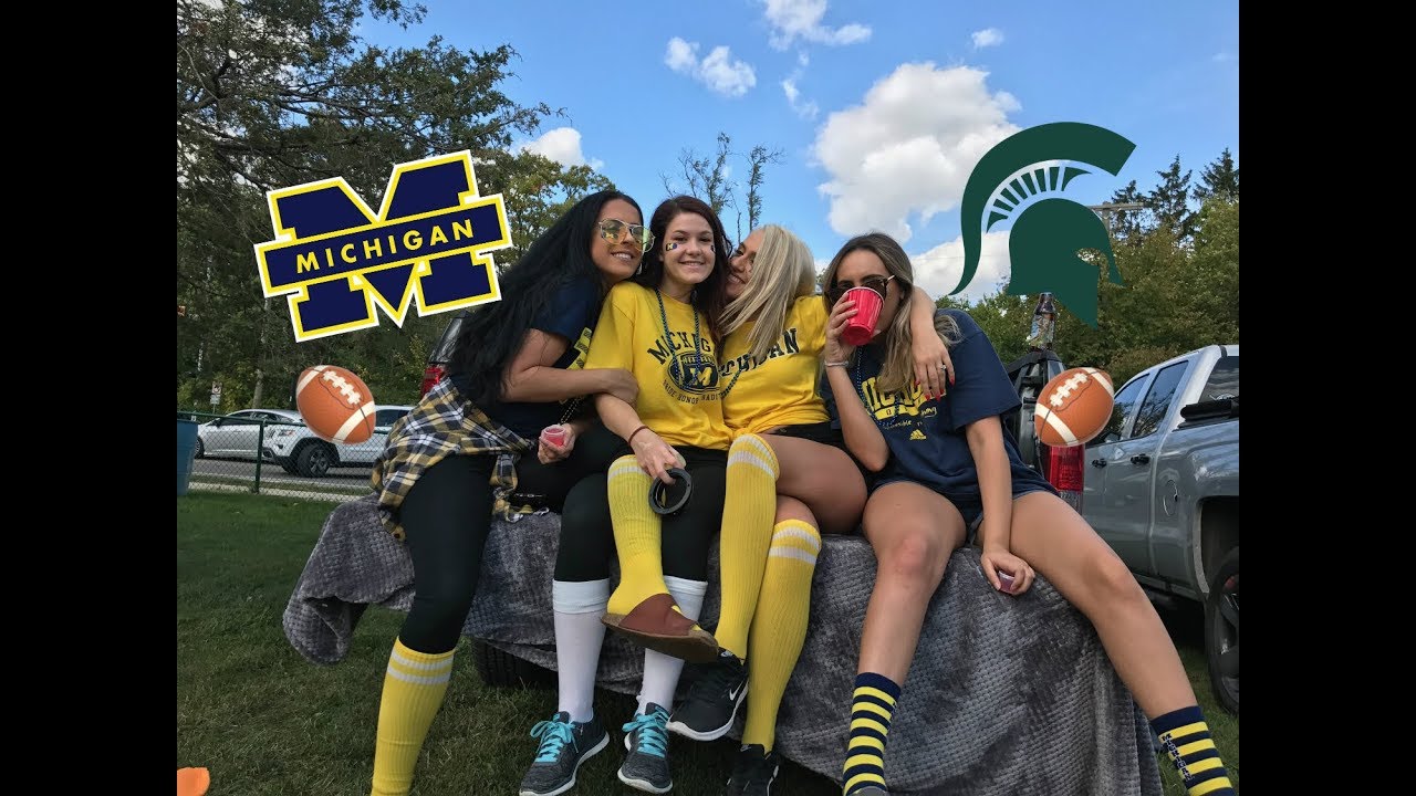 tailgating for the michigan vs michigan state game YouTube