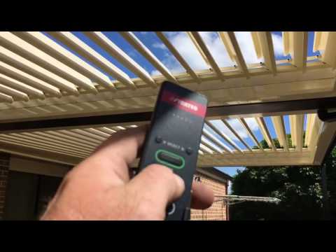 Installed Fully Remote Control Stratco Louvre Roof