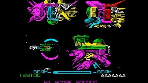 R-Type (1988 / 128k AY Music Version + All-In-One-Load) Walkthrough, ZX Spectrum