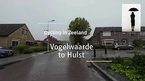 Cycling from Vogelwaarde to Hulst in rain and wind Netherlands