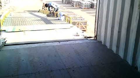 How to use Mobile Ramp for Loading  Containers by Fork lift