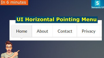 semanticui horizontal ui pointing menu | horizontal ui pointing menu | pointing menu for navigation