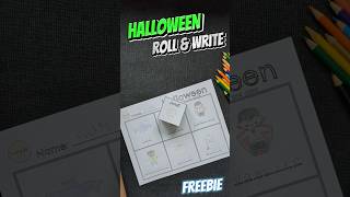 Halloween Cube Activity Roll and Write Worksheet for Kids
