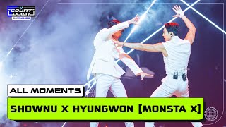 SHOWNU X HYUNGWON (MONSTA X) (셔누 X 형원 (몬스타엑스)) ALL MOMENTS 🎁💙 | MCOUNTDOWN IN FRANCE