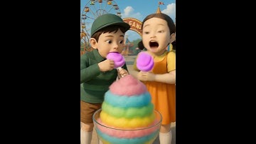 Squid Game AI Edible Cotton Candy ASMR #squidgame #squidgame2 #ai #asmr