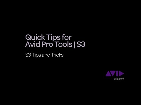 10. Quick Tips for Avid Pro Tools | S3 - S3 Tips and Tricks