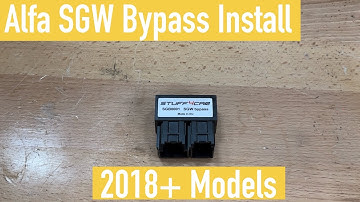 Important! Alfa Romeo Giulia/Stelvio SGW Bypass Plug  (2018+)