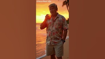 Trump Enjoying Sunset At Beach. | ai video| ai presidents #aitrump #ai #sunset