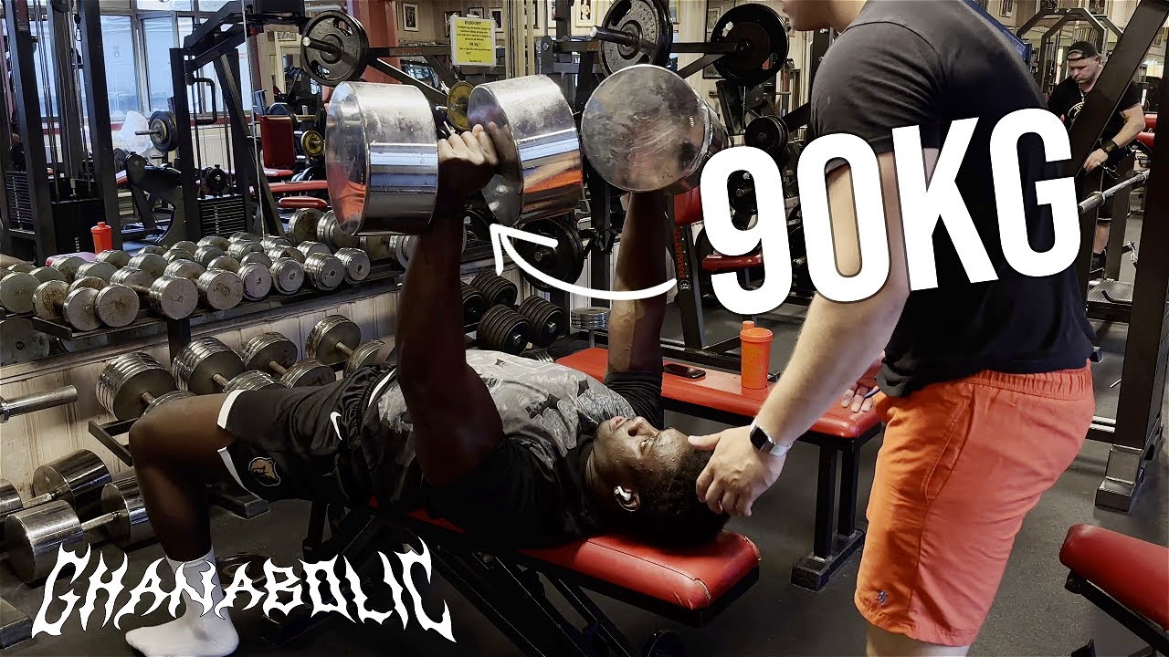 90 KG DUMBBELL PRESS 