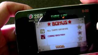 Fruit ninja 11 Fruit Combo!!!! Recorded HD.Amaziiing!! (ipod touch,iphone)