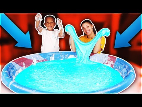 super-fluffy-pool-full-of-diy-giant-slime-|-dj's-clubhouse