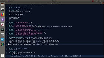 tic tac toe in Emacs