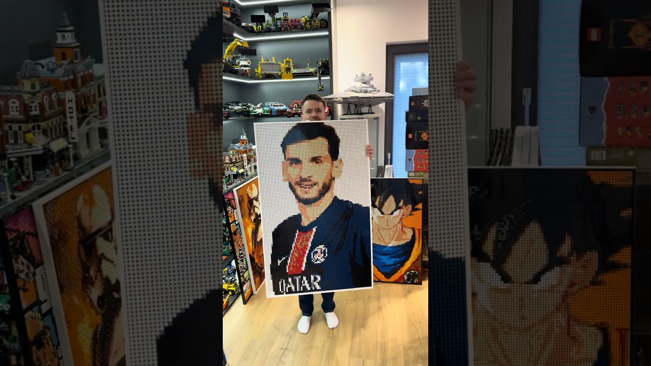 🖼️ Brick by brick, the maestro comes to life! 🏗️ #PSG #Kvaratskhelia @firanbricks