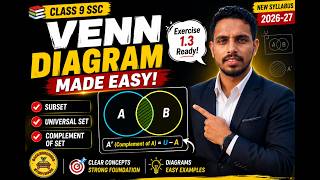 Venn Diagram, Subset & Universal Set Explained | Class 9 SSC Maths | New Syllabus 2026-27