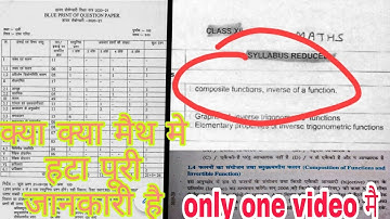 Class 12th Maths blueprint 2021|| Syllabus Reduced NCERT maths book ||