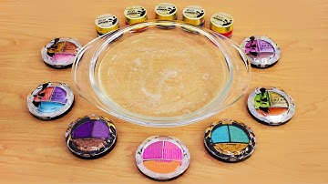 Mixing Eyeshadow Into Slime ! Makeup Slime Smoothie ! Satisfying Slime ASMR Video Part 2