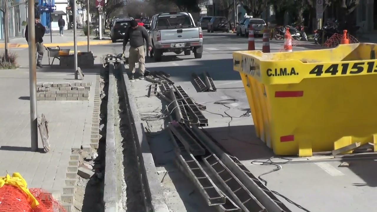 Marcos Juárez: Avance en la obra de adoquinado en zona centro de la ciudad