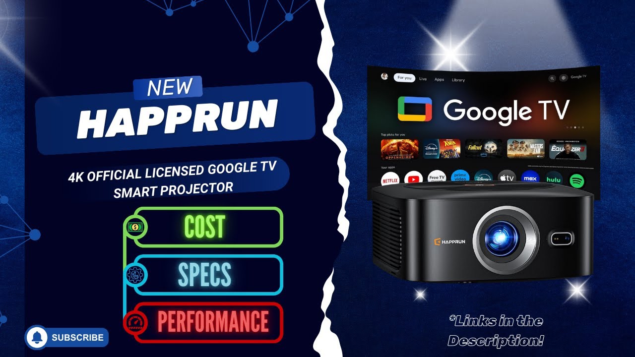 HAPPRUN 4K Projector Review | 2000 ANSI, AI Auto Focus & Dolby Sound!