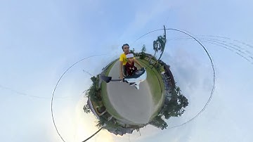 Insta360 One tiny planet time lapse with son, just for fun!