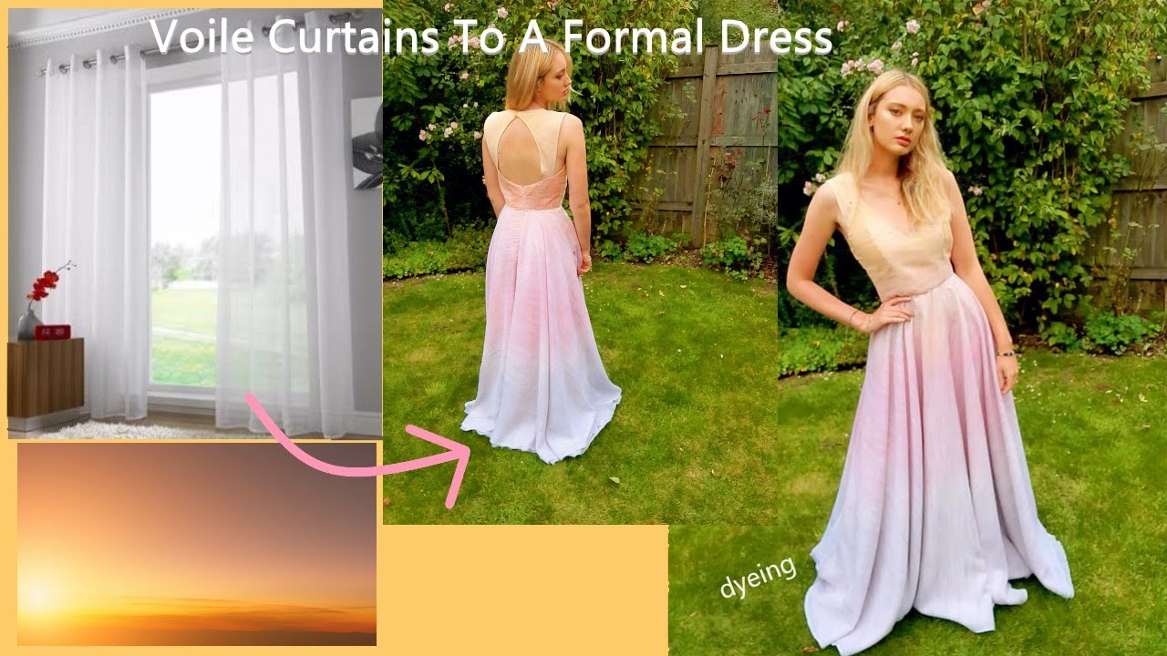 [TRANSFORM] Voile Curtains To A Formal Sunset Dress 🌅🌅