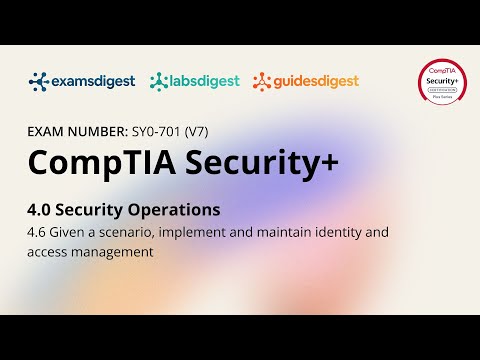 CompTIA Security+ SY0-701 (V7) Certification Exam Full Course Vol. 4.6