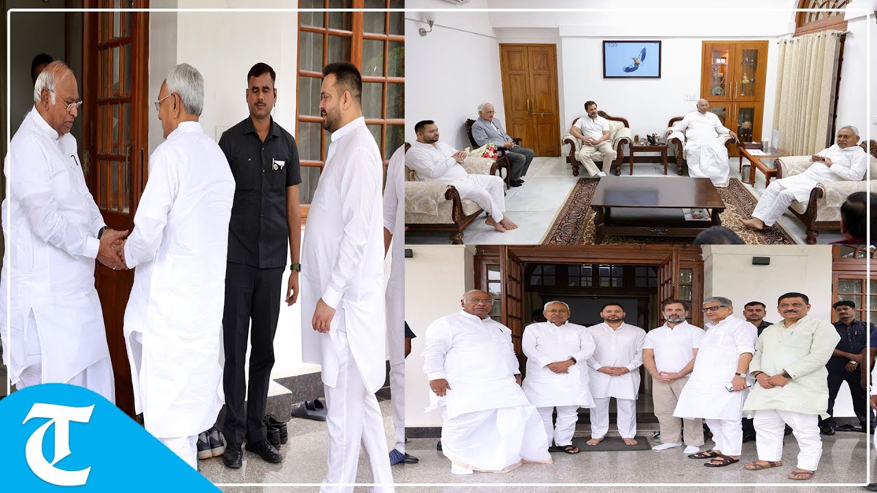 Nitish Tejashwi Meet Congress Chief Kharge Rahul In Delhi Pledge To Nitish tejashwi meet congress chief kharge rahul in delhi pledge to