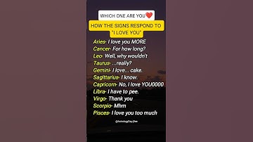 How Zodiac Sign Responds to 