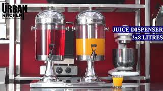 THE URBAN KITCHEN 2 x 8 Ltr Drinks Dispenser Juice Dispenser for Cold Drinks