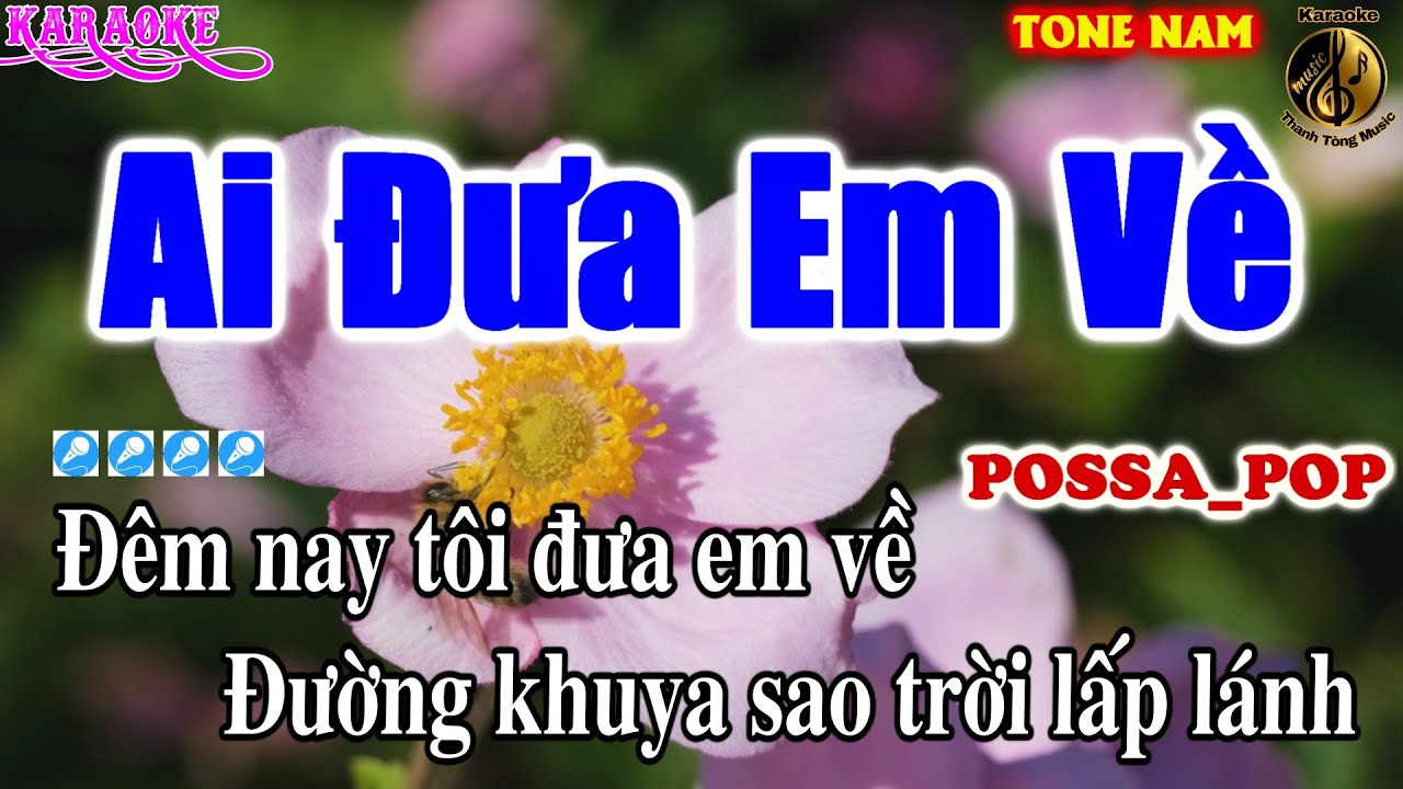 Karaoke Ai Đưa Em Về Tone Nam BOSSANOVA _POP | Nhạc Sống | Karaoke Thanh Tòng | Thanh tòng Music