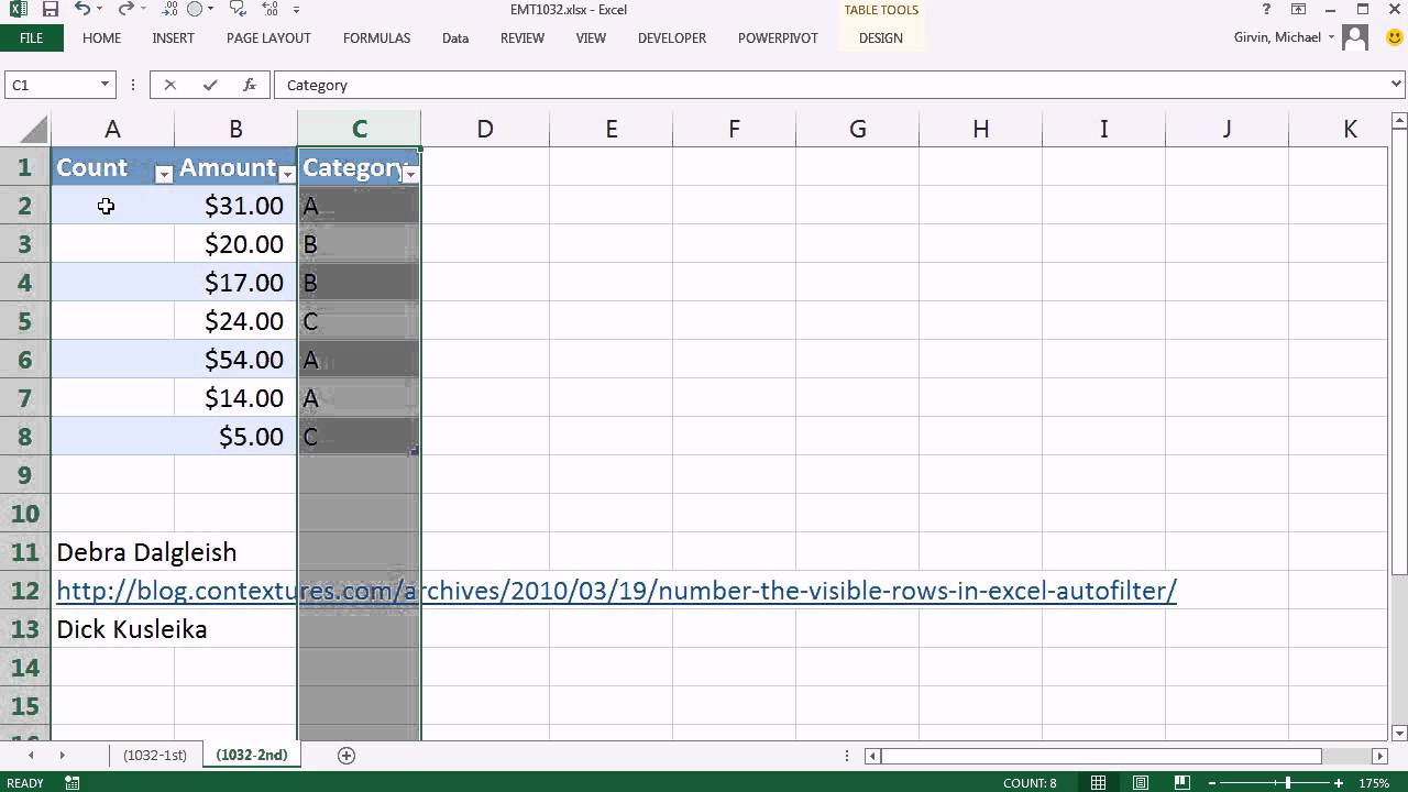 Excel Magic Trick 1032: Add Record Count Column To ...