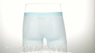 VEEAMON Men's Ice Silk Boxer Briefs Seamless Underwear Cool Silky Comfortable 4-Pack With Gift Box screenshot 5