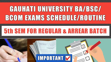 Gauhati University BA/Bsc/Bcom Exams Schedule 2021 (Regular & Arrear)📃| GU OBE 2021 5th Sem Routine