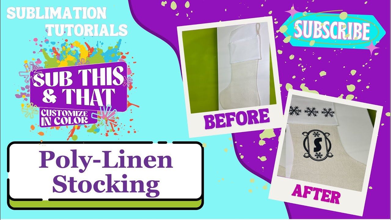 Sublimation Poly-Linen Christmas Stocking