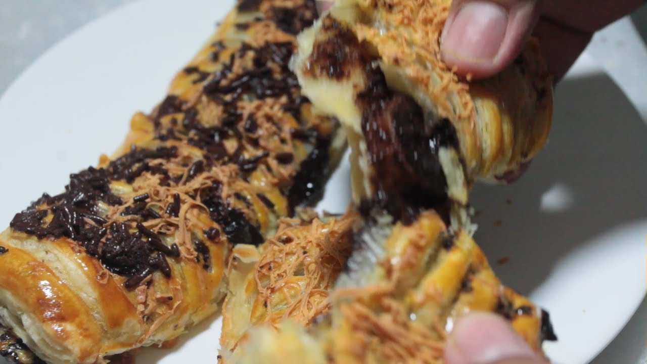 Resep Pisang coklat keju kulit puff pastry - YouTube