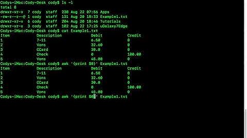 Awk Tutorial 1