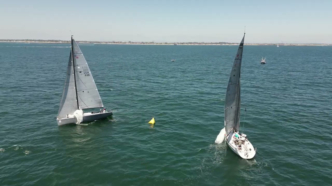 2023 LBRW   Day 3 Sunday   Race 7   Farr 40 leeward gate