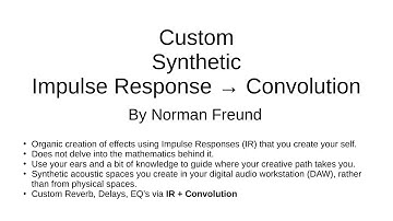 Custom Synthetic Impulse Responses and Convolution — Ableton Live and Electric Violin