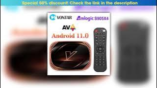 Slide VONTAR X4 Amlogic S905X4 Smart TV Box Android 11 4GB 128G 32GB 64GB Wifi  BT AV1 Media Player