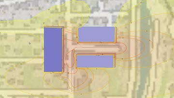 Project with one linesource and buildings | GRAL #3