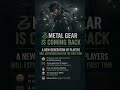 A new generation is about to discover Metal Gear 🐍