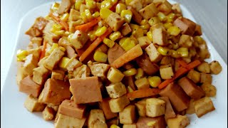 素食 (玉米豆乾) 香酥好吃 - Vegan 蔬房菜 Cuisine Taiwan 素食 蔬食 (dried tofu)