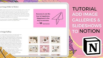 Add Custom Image galleries or Slideshows to Notion - Tutorial