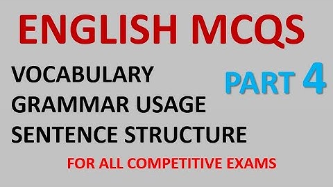 FPSC English Portion MCQs| Vocabulary MCQs| English Sentence structure| English Sentence Correction