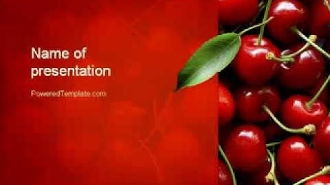 Cherries PowerPoint Template by PoweredTemplate.com