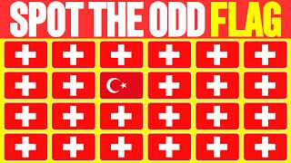 Spot The Odd One Out - Flag Edition 🚩🌎| Explore World Flags | 36 Emoji Quiz | Easy, Medium, Hard.