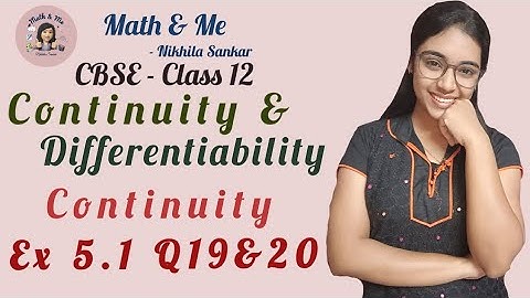 Class12 Ex 5.1 Q19&20 Continuity & Differentiability #mathematics #continuity #differentiation #cbse