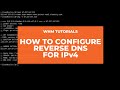 WHM Tutorials- How to Configure Reverse DNS for IPv4