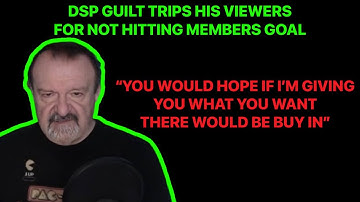 DSP Guilt Trips His Viewers For Not Hitting Members Goal And Threatens Jasper With Spray Bottle